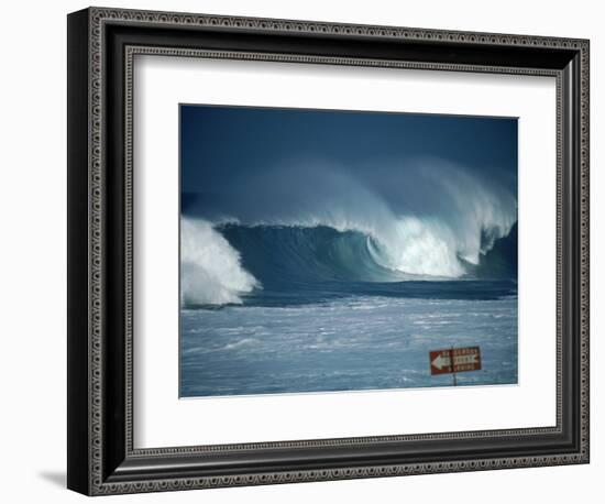 Crashing Waves, Oahu, Hawaii-Bill Romerhaus-Framed Photographic Print