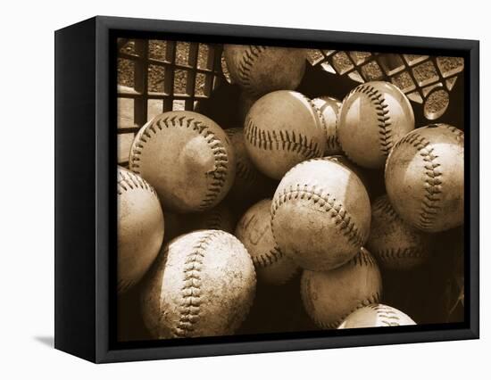 Crate Full of Worn Softballs-Doug Berry-Framed Premier Image Canvas