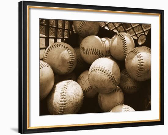 Crate Full of Worn Softballs-Doug Berry-Framed Photographic Print