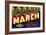 Crate Label for March Vegetables-null-Framed Art Print