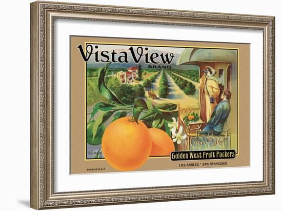 Crate Label "Orange"-Kerne Erickson-Framed Art Print