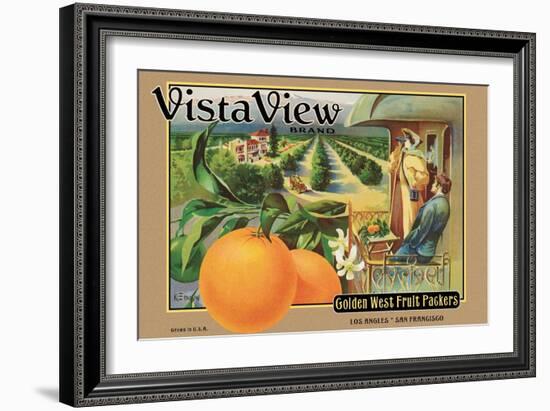 Crate Label "Orange"-Kerne Erickson-Framed Art Print