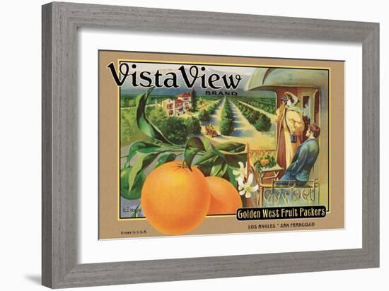 Crate Label "Orange"-Kerne Erickson-Framed Art Print