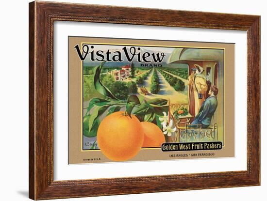 Crate Label "Orange"-Kerne Erickson-Framed Art Print