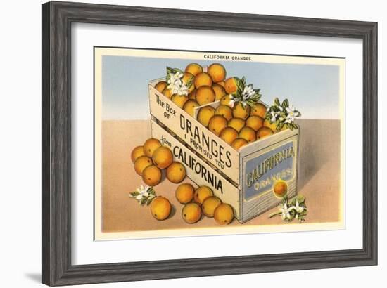 Crate of California Oranges-null-Framed Art Print