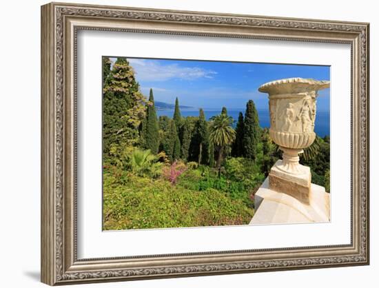 Crater at Hanbury Botanic Gardens near Ventimiglia, Province of Imperia, Liguria, Italy-null-Framed Art Print