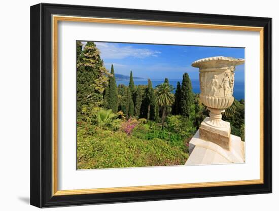 Crater at Hanbury Botanic Gardens near Ventimiglia, Province of Imperia, Liguria, Italy-null-Framed Art Print