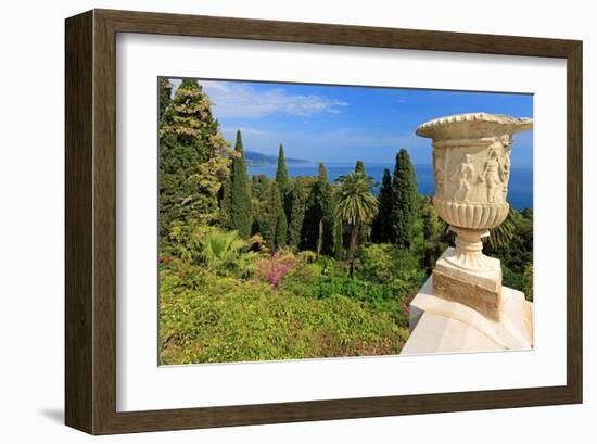 Crater at Hanbury Botanic Gardens near Ventimiglia, Province of Imperia, Liguria, Italy-null-Framed Art Print