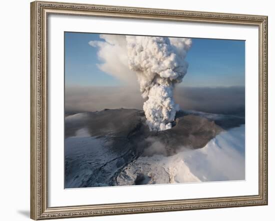 Crater at the Summit of the Volcano in Southern Iceland's Eyjafjallajokull Glacier-null-Framed Photographic Print