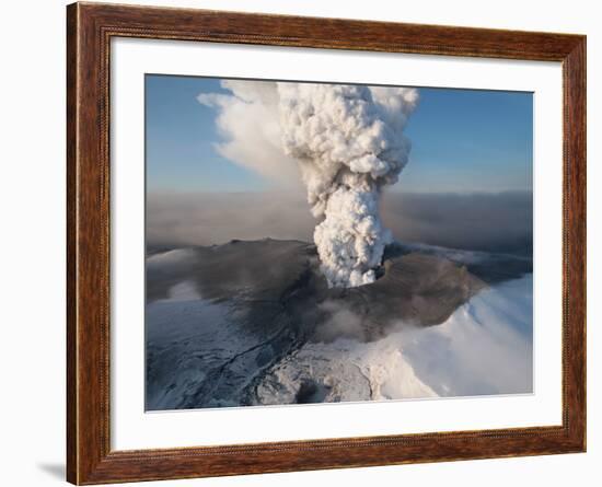 Crater at the Summit of the Volcano in Southern Iceland's Eyjafjallajokull Glacier-null-Framed Photographic Print