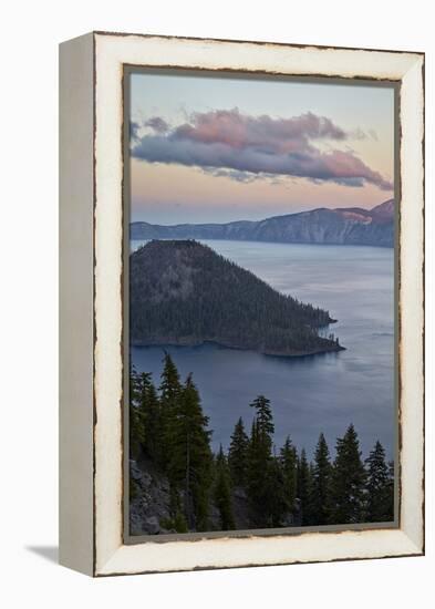 Crater Lake and Wizard Island at Dawn, Crater Lake National Park, Oregon, Usa-James Hager-Framed Premier Image Canvas