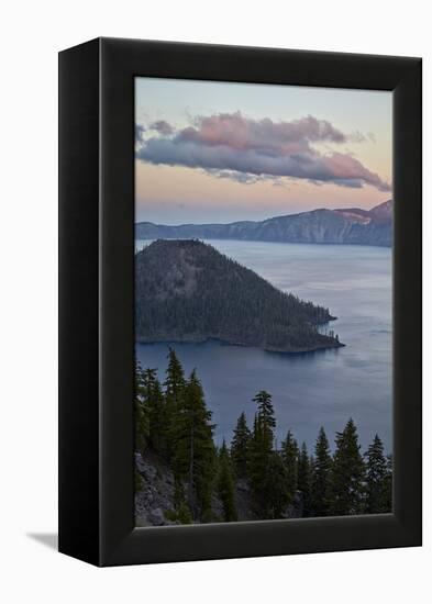 Crater Lake and Wizard Island at Dawn, Crater Lake National Park, Oregon, Usa-James Hager-Framed Premier Image Canvas