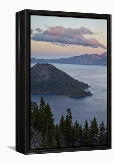 Crater Lake and Wizard Island at Dawn, Crater Lake National Park, Oregon, Usa-James Hager-Framed Premier Image Canvas