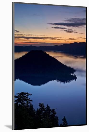 Crater Lake and Wizard Island at Dawn, Crater Lake National Park, Oregon, Usa-James Hager-Mounted Photographic Print