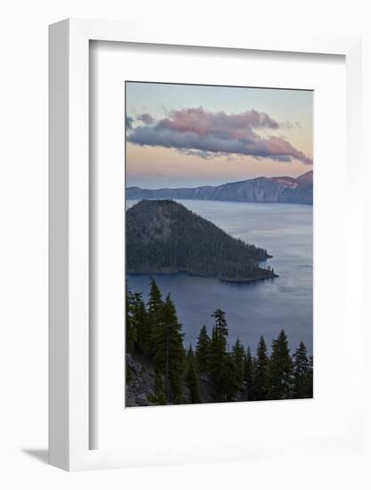 Crater Lake and Wizard Island at Dawn, Crater Lake National Park, Oregon, Usa-James Hager-Framed Photographic Print