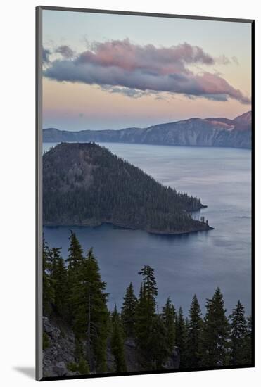 Crater Lake and Wizard Island at Dawn, Crater Lake National Park, Oregon, Usa-James Hager-Mounted Photographic Print