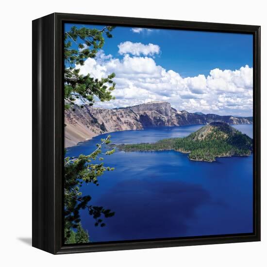 Crater Lake at Crater Lake National Park, Oregon, USA-null-Framed Stretched Canvas