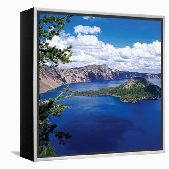 Crater Lake at Crater Lake National Park, Oregon, USA-null-Framed Stretched Canvas