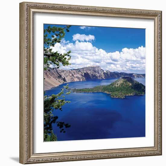 Crater Lake at Crater Lake National Park, Oregon, USA-null-Framed Photographic Print