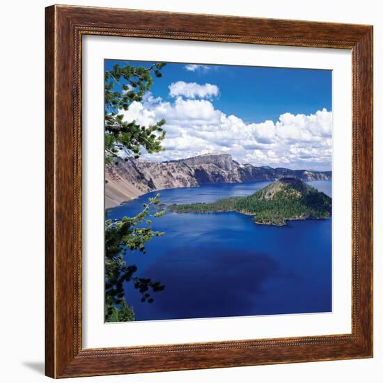 Crater Lake at Crater Lake National Park, Oregon, USA-null-Framed Photographic Print