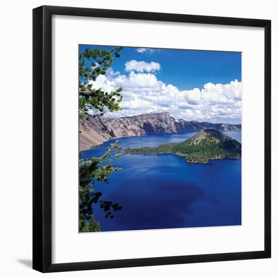 Crater Lake at Crater Lake National Park, Oregon, USA-null-Framed Photographic Print