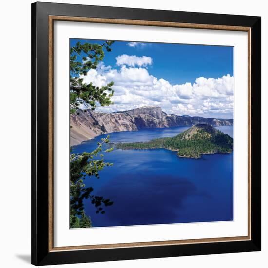 Crater Lake at Crater Lake National Park, Oregon, USA-null-Framed Photographic Print