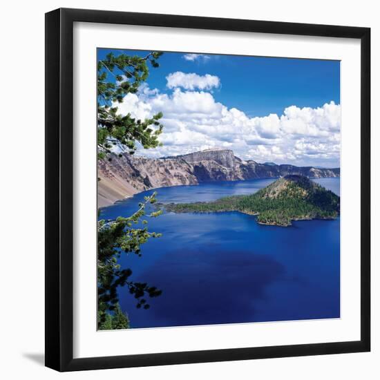 Crater Lake at Crater Lake National Park, Oregon, USA-null-Framed Photographic Print