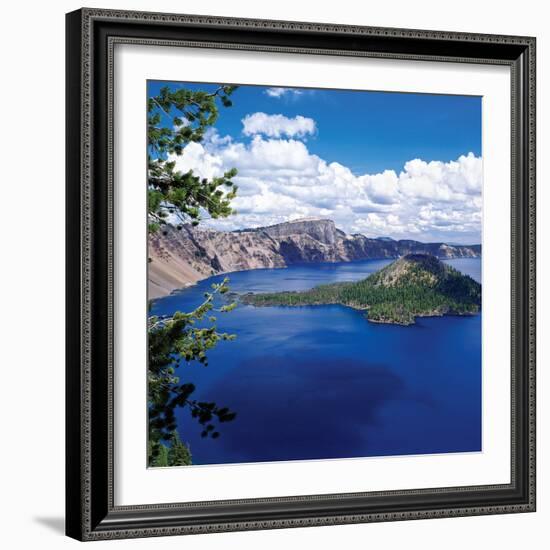 Crater Lake at Crater Lake National Park, Oregon, USA-null-Framed Photographic Print