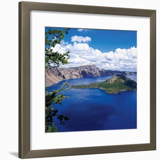 Crater Lake at Crater Lake National Park, Oregon, USA-null-Framed Photographic Print