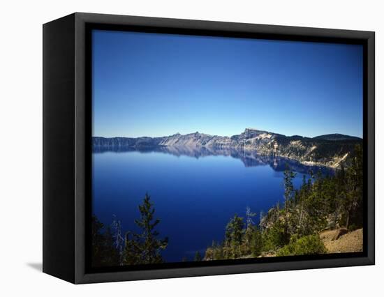 Crater Lake in Crater Lake National Park, Oregon, USA-Bernard Friel-Framed Premier Image Canvas