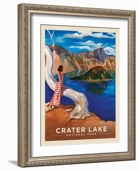 Crater Lake National Park: Crystal View-Anderson Design Group-Framed Art Print