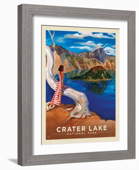 Crater Lake National Park: Crystal View-Anderson Design Group-Framed Art Print