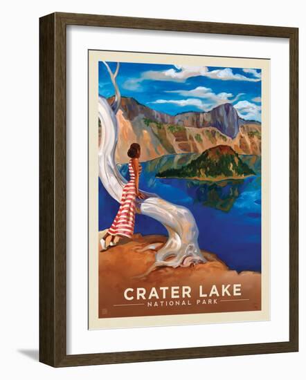 Crater Lake National Park: Crystal View-Anderson Design Group-Framed Art Print