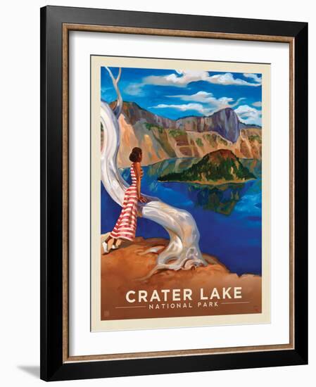 Crater Lake National Park: Crystal View-Anderson Design Group-Framed Art Print