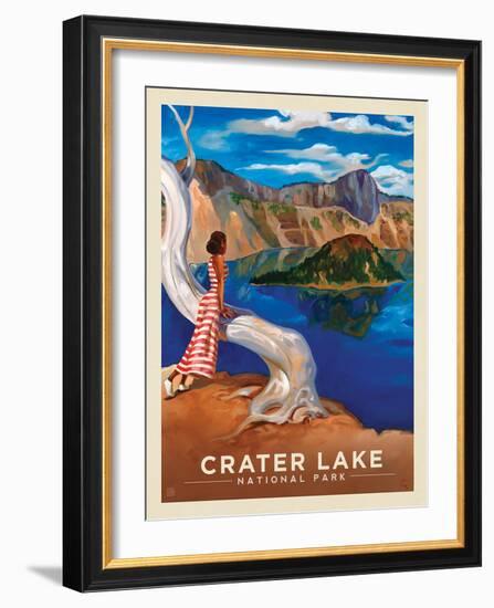 Crater Lake National Park: Crystal View-Anderson Design Group-Framed Art Print