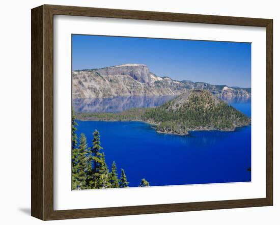 Crater Lake National Park, Oregon, USA-Anthony Waltham-Framed Photographic Print