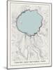 Crater Lake National Park Topographical Print-null-Mounted Art Print