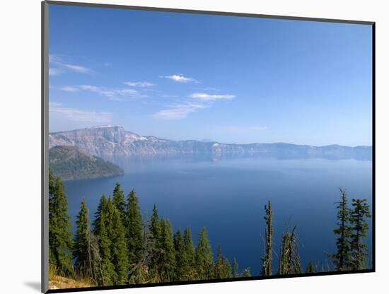 Crater Lake Shrouded in Smoke from Forest Fires, Crater Lake Nat'l Park, Southern Oregon, USA-David R. Frazier-Mounted Photographic Print