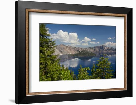 Crater Lake, Wizard Island, Crater Lake National Park, Oregon, USA-Michel Hersen-Framed Photographic Print