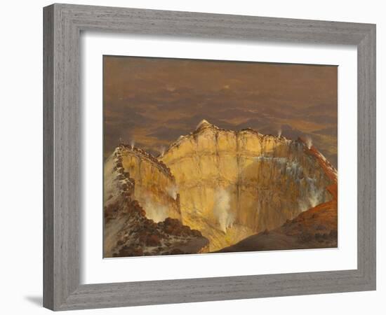 Crater of Popocatépetl, 1833-Jean Baptiste Louis Gros-Framed Giclee Print