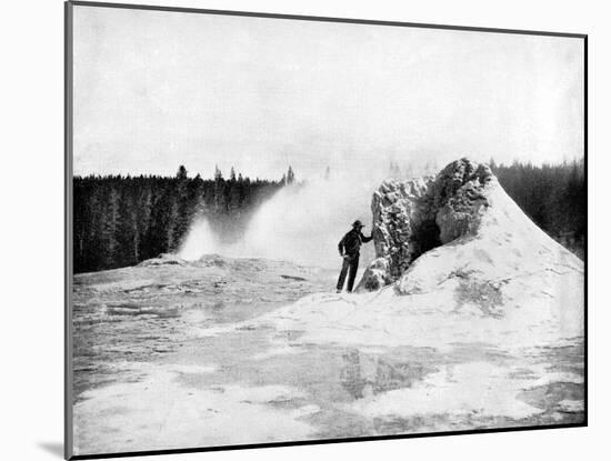 Crater of the Giant Geyser, Yellowstone National Park, USA, 1893-John L Stoddard-Mounted Giclee Print