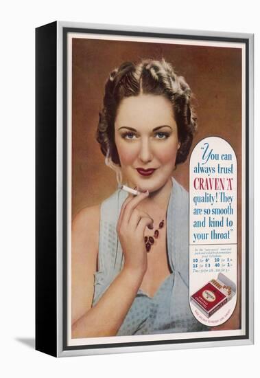 Craven a Cigarettes, You Can Always Trust the Quality-null-Framed Stretched Canvas