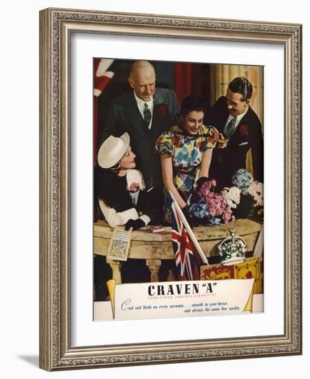 Craven a Cork-Tipped Virginia Cigarettes, 1937-null-Framed Giclee Print