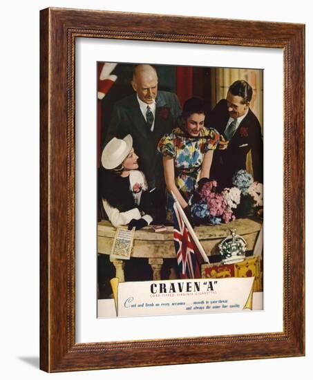 Craven a Cork-Tipped Virginia Cigarettes, 1937-null-Framed Giclee Print