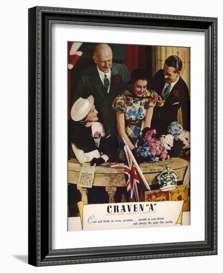 Craven a Cork-Tipped Virginia Cigarettes, 1937-null-Framed Giclee Print