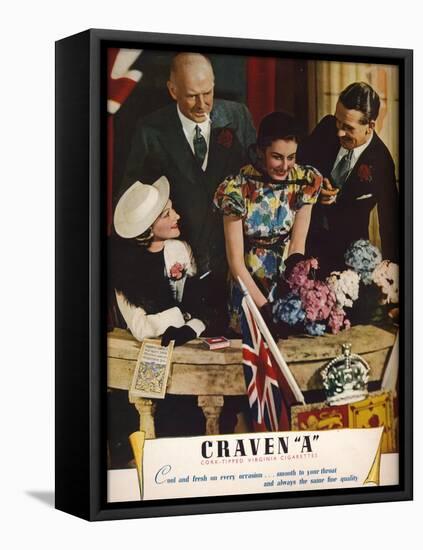 Craven a Cork-Tipped Virginia Cigarettes, 1937-null-Framed Premier Image Canvas