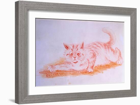 Crawling Cat, C.1935-Louis Wain-Framed Giclee Print