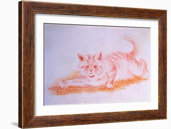 Crawling Cat, C.1935-Louis Wain-Framed Giclee Print