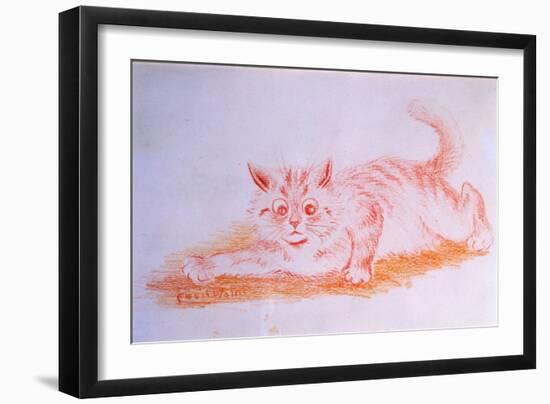 Crawling Cat, C.1935-Louis Wain-Framed Giclee Print