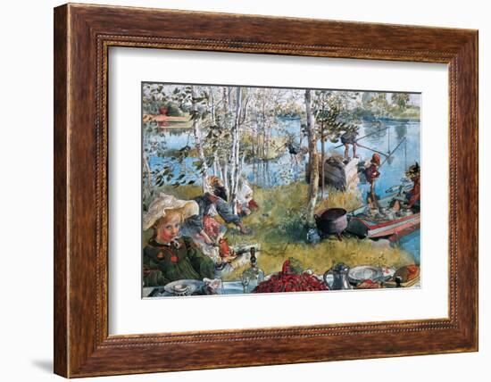 Crayfishing, 1897-Carl Larsson-Framed Art Print